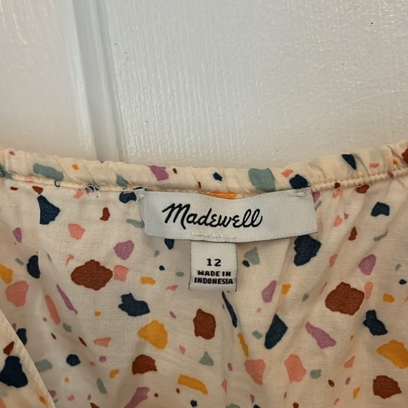 Madewell | Twist Knot Tie-Front Cami Top in Terrazzo Confetti Print Size 12 - Picture 7 of 11